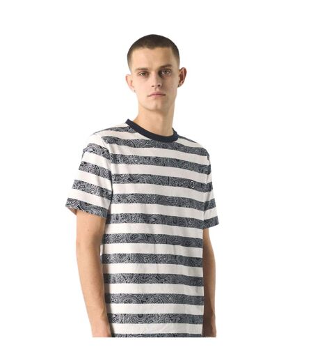 T-shirt Motif/style Cachemire Et Rayures Adulte Bleu Marine Pretty Green