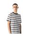 T-shirt Motif/style Cachemire Et Rayures Adulte Bleu Marine Pretty Green-4