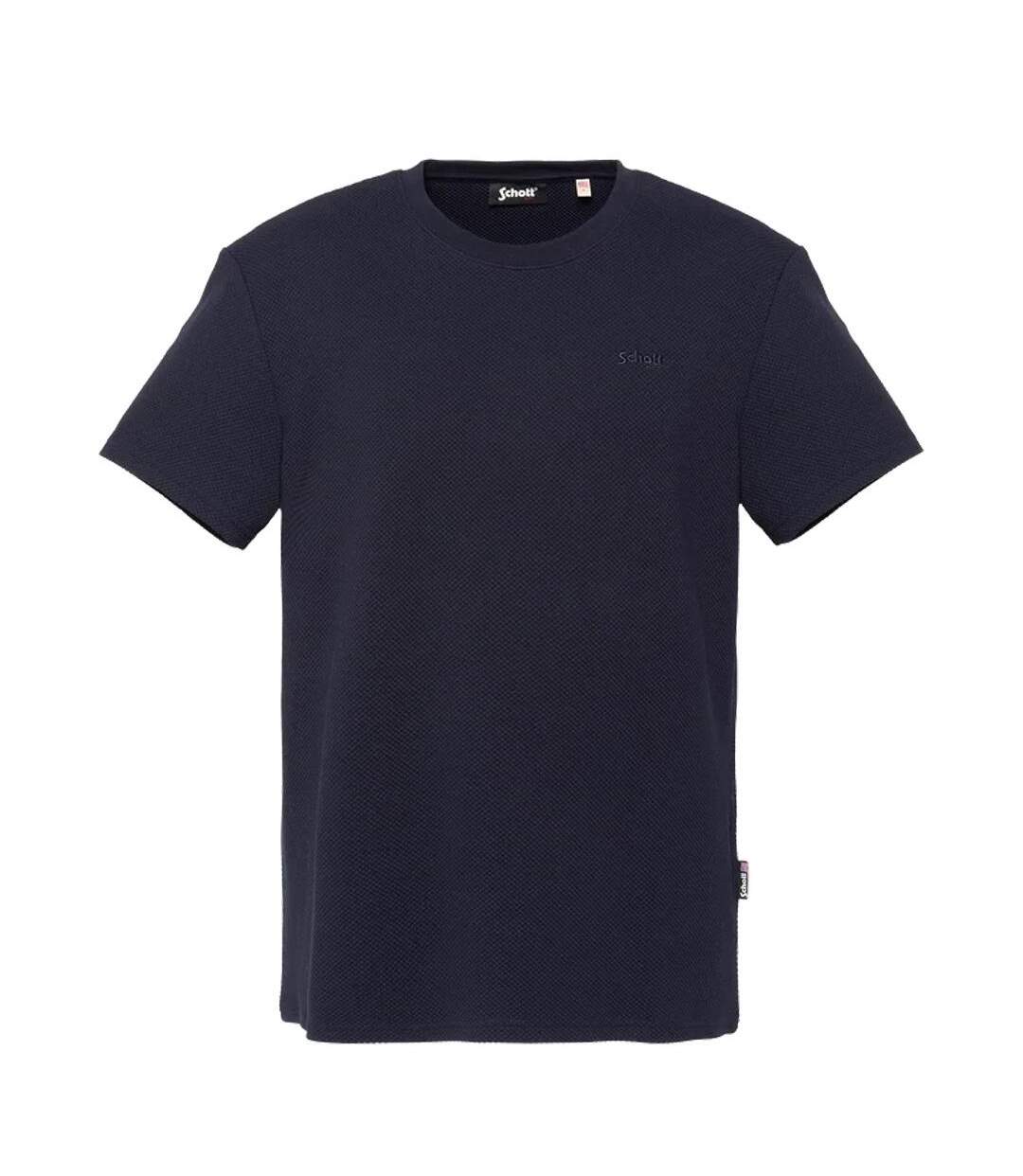 T-Shirt marine homme schott tsclay-1