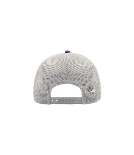 Rapper cotton 5 panel trucker cap purple/white Atlantis