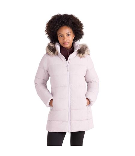 Womens/ladies Nola Long Padded Jacket Light Beige Mountain Warehouse