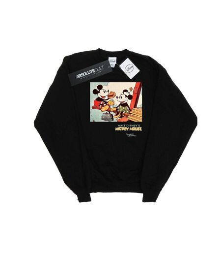 Disney Sweatshirt Womens/Ladies Mickey Mouse Building A Building (Noir) - UTBI27424