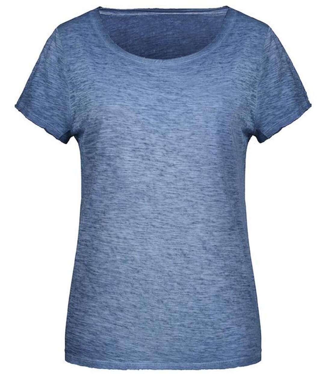 T-shirt bio - Femme - 8015 - bleu denim-2