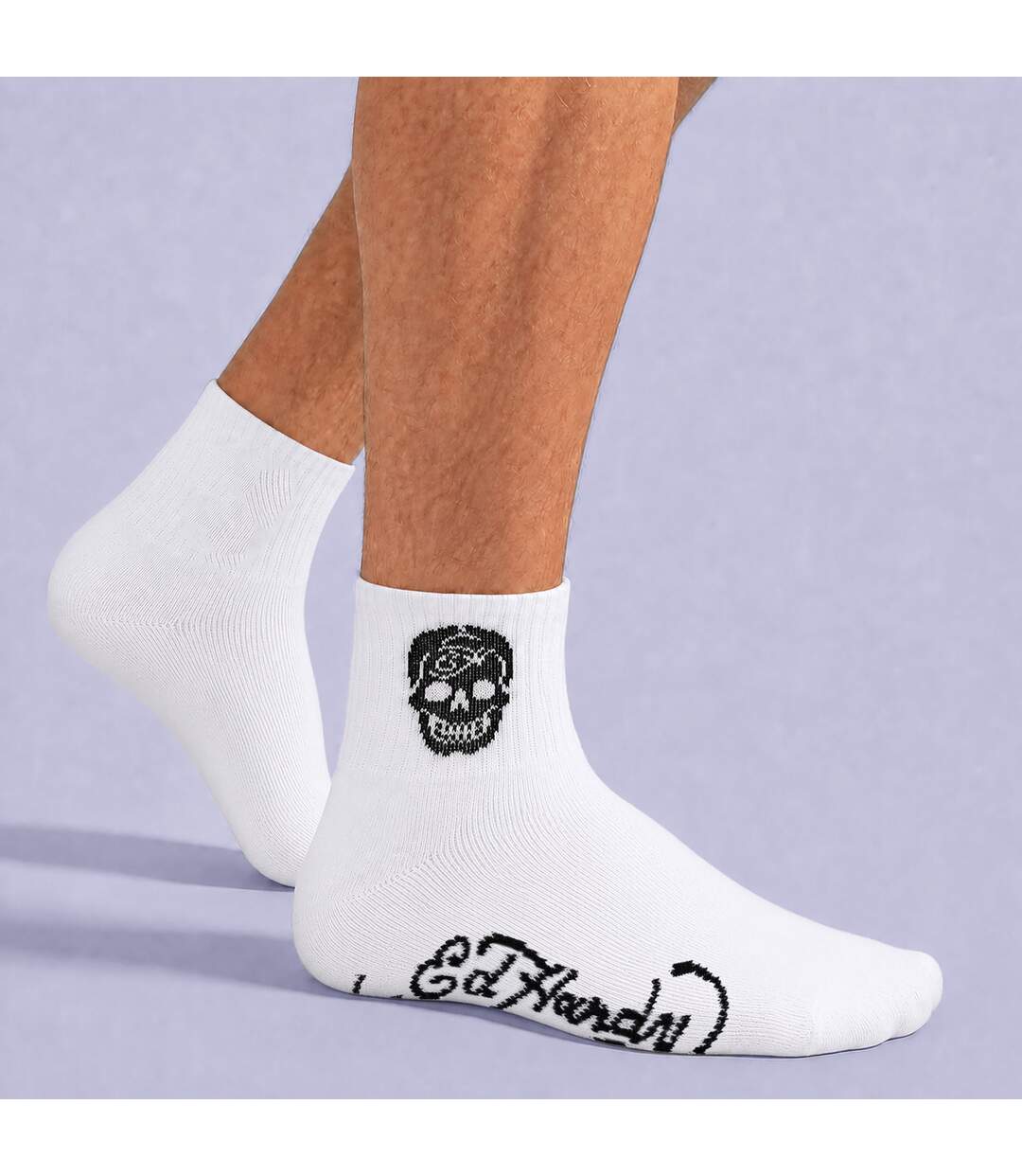3 Pairs Men White Quarter Crew Lightweight Socks-4
