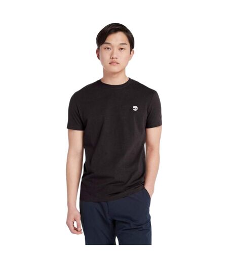 Mens River Embroidered Crew Neck T-shirt Black Timberland