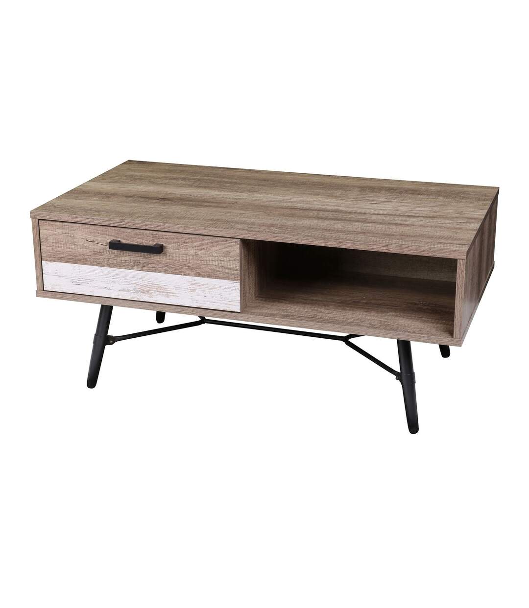 Table basse Brooklyn - 100 x H. 49 cm - Marron-1