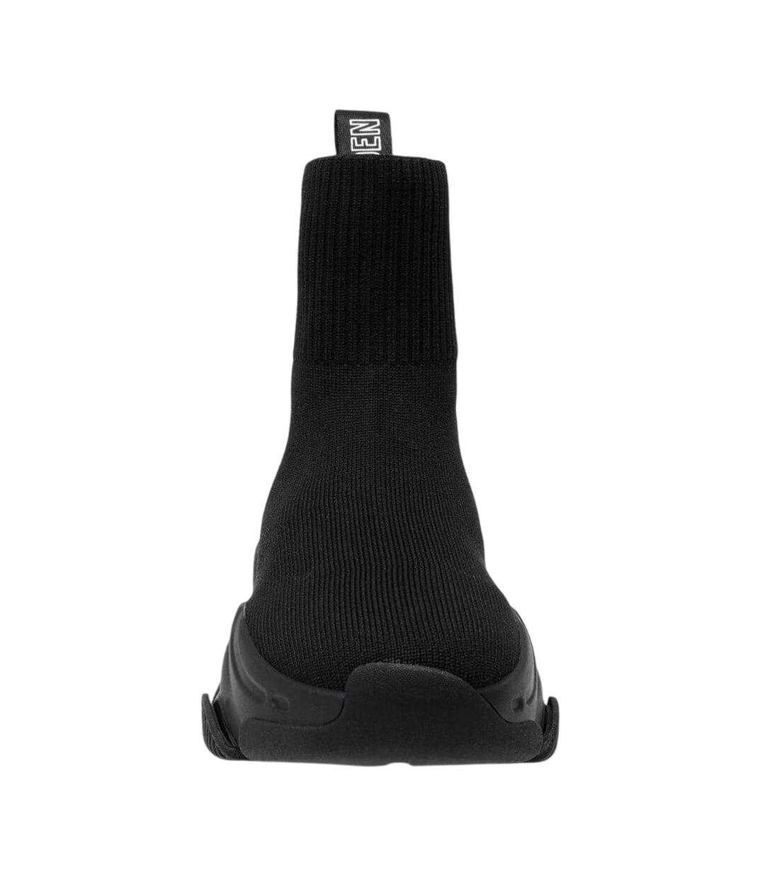 Womens/ladies Knitted Sock Trainers Black Steve Madden-4