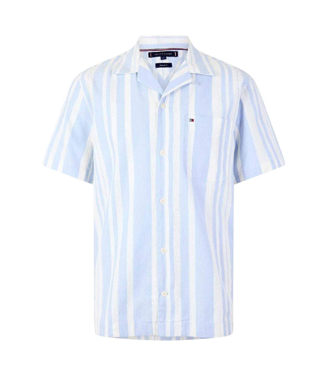 Mens Striped Shirt Breezy Blue Tommy Hilfiger-1