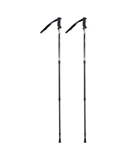 Hi-Tec - Bâtons de randonnée LAPLAND - Adulte (Noir mat / Gris) (65 cm-135 cm) - UTIG924