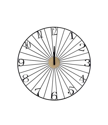 Paris Prix - Horloge Murale Design filaire 50cm Noir