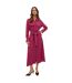 Robe Chemisier Mi-longue Olla Femme Rouge Prune Vero Moda-1