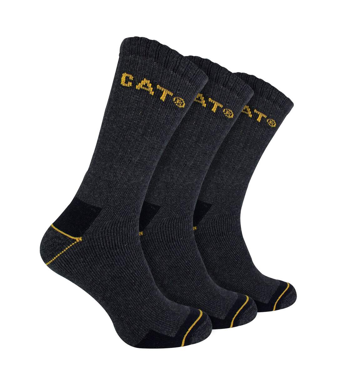 Mens 3 Pack Real Work Socks with Cushioned Heel & Toe-1