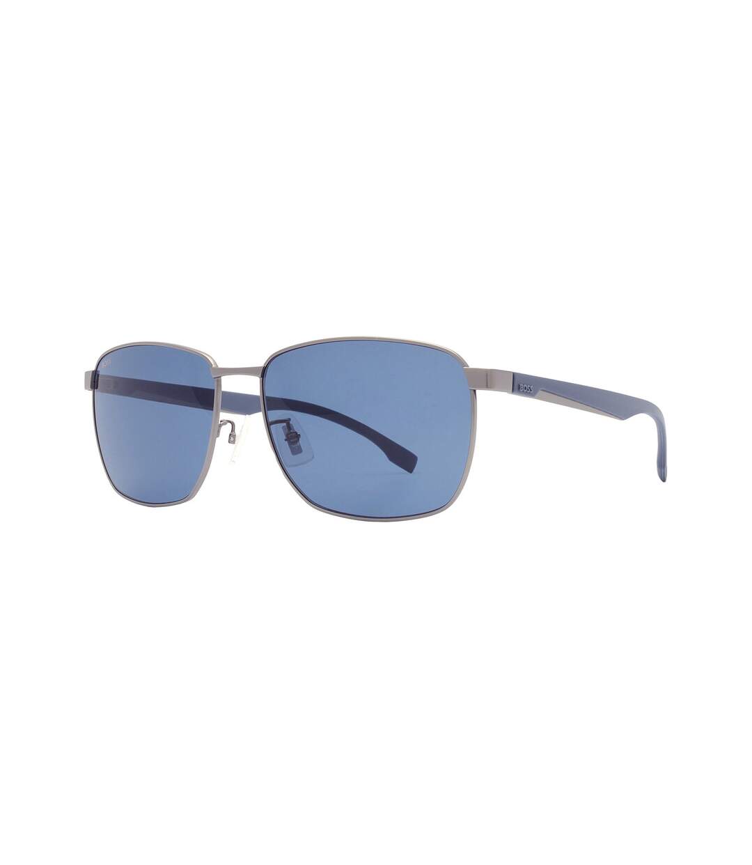 Mens Rectangle Sunglasses One Size Dark Ruthenium Blue Hugo Boss-2