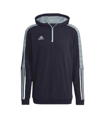 Sweat marine/turquoise homme adidas tiro - l