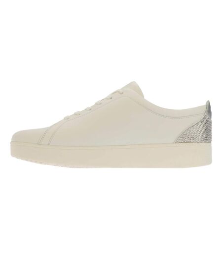 Baskets Motif/style Cristal Rally Femme Blanc Argenté Fit Flop