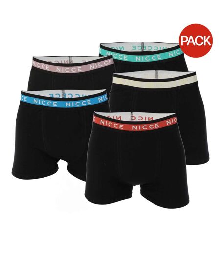 Pack Of 5  Mens Lazlow Boxer Shorts  Black Nicce
