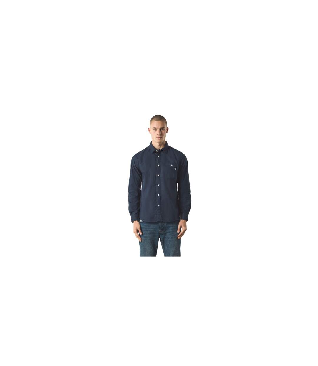 Chemise À Boutons Motif/style Doublure À Motif Cachemire Homme Bleu Marine Pretty Green-1