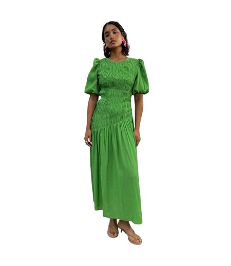 Womens/ladies Babydoll Maxi Dress Green Never Fully Dressed