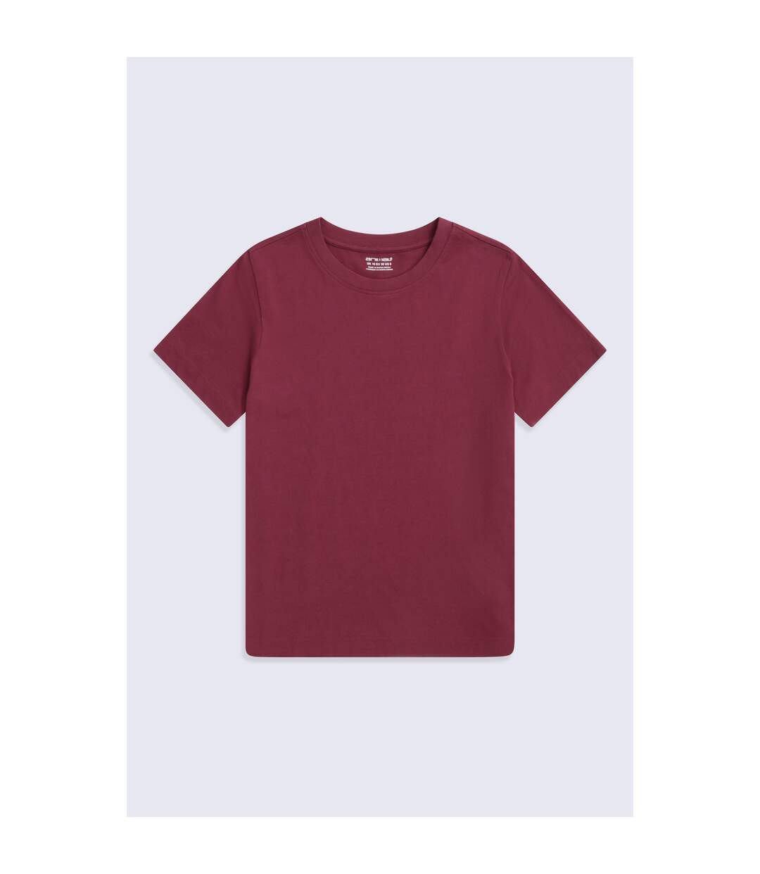 Womens/ladies Plain T-shirt Burgundy Animal-1