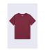 Womens/ladies Plain T-shirt Burgundy Animal-1