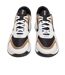 Mens Titanium Leather Running Trainers Beige Boss-4