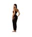 Robe Moulante Motif/style Mi-longue Femme Noir Honeyz-3