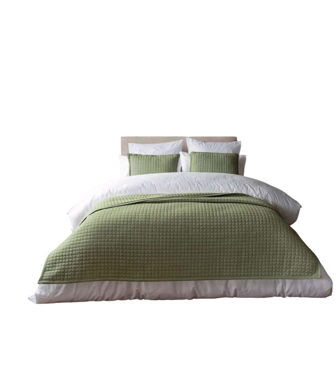Crompton quilted throw sage Belledorm-1