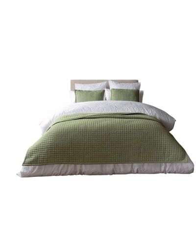 Crompton quilted throw sage Belledorm