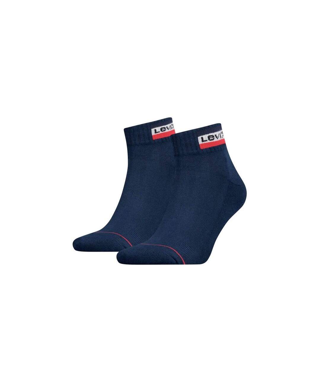 LEVI'S Lot de 2 paires de Socquettes Mixte Coton OLYMP Marine