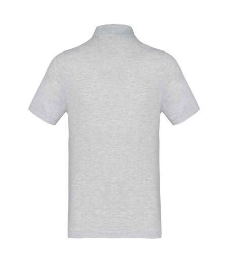 Mens pique polo shirt ash heather Kariban