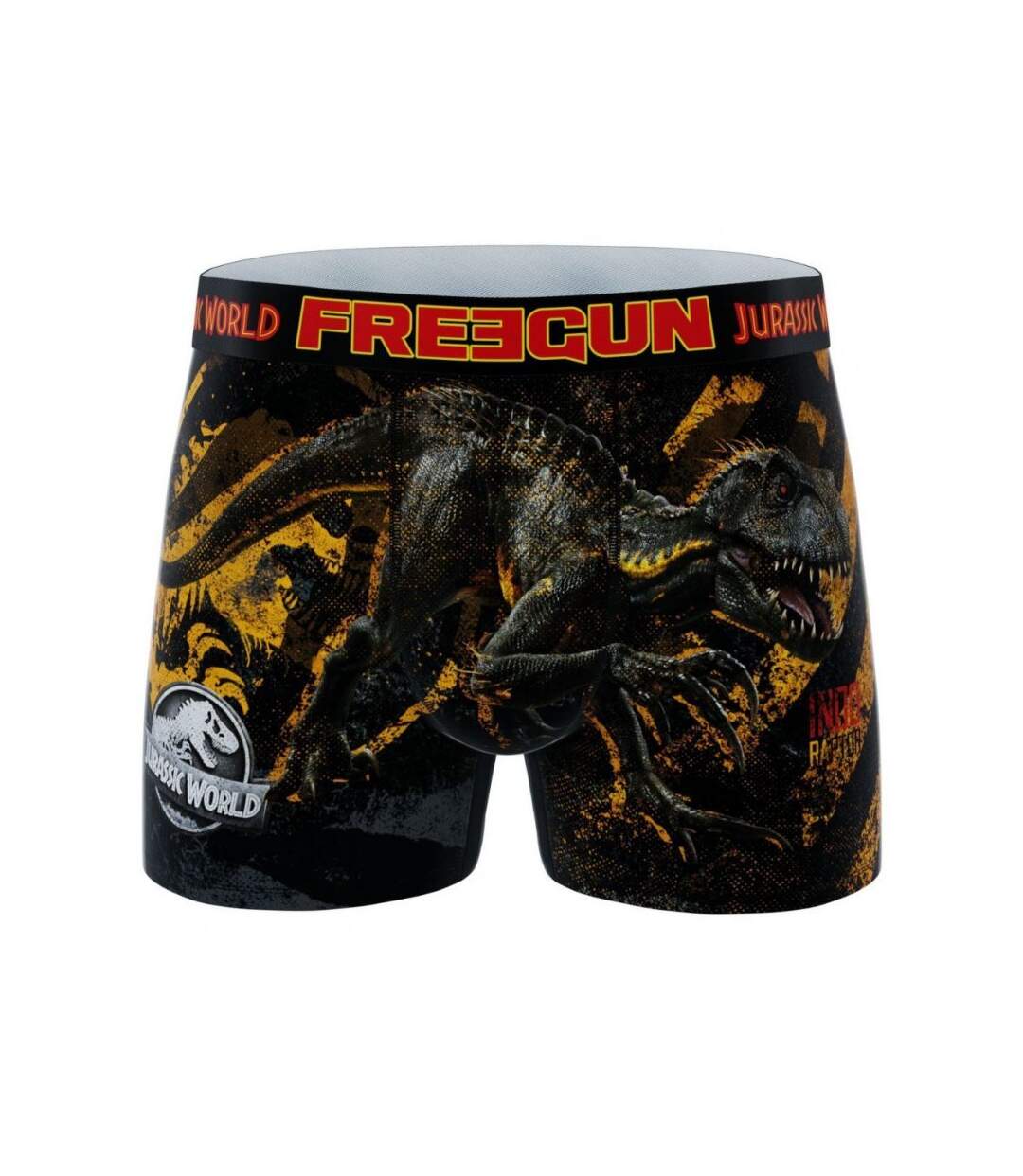 FREEGUN Boxer Homme Microfibre NDO Noir Orange JURASSIC WORLD-1