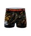 FREEGUN Boxer Homme Microfibre NDO Noir Orange JURASSIC WORLD