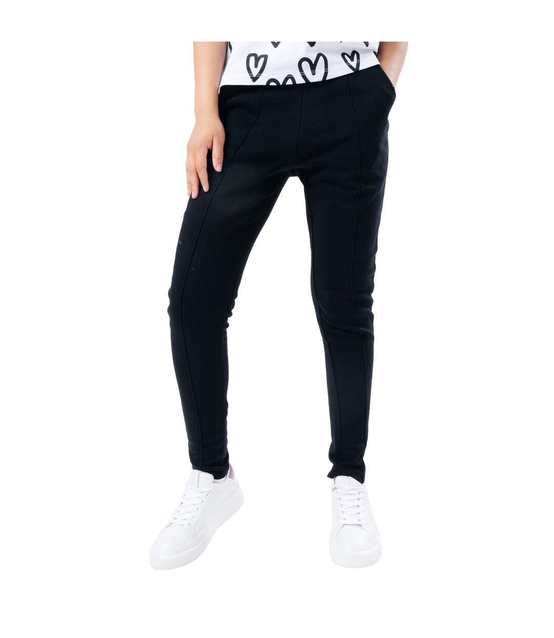 Pantalon de jogging front detail femme noir Hype