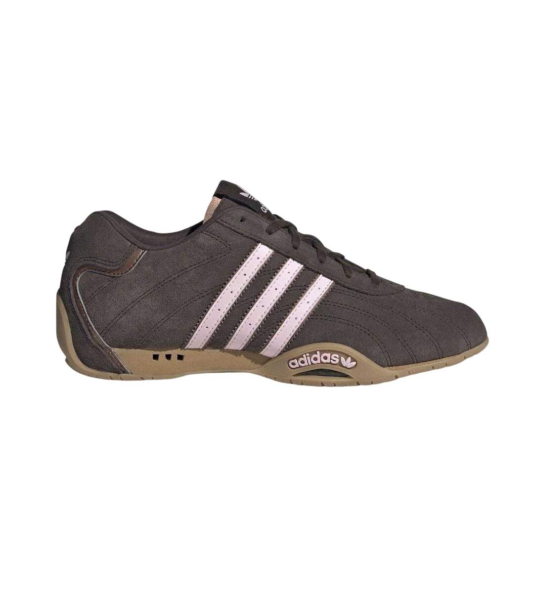 Womens/ladies Adiracer Lo Suede Trainers Brown Pink Adidas-1