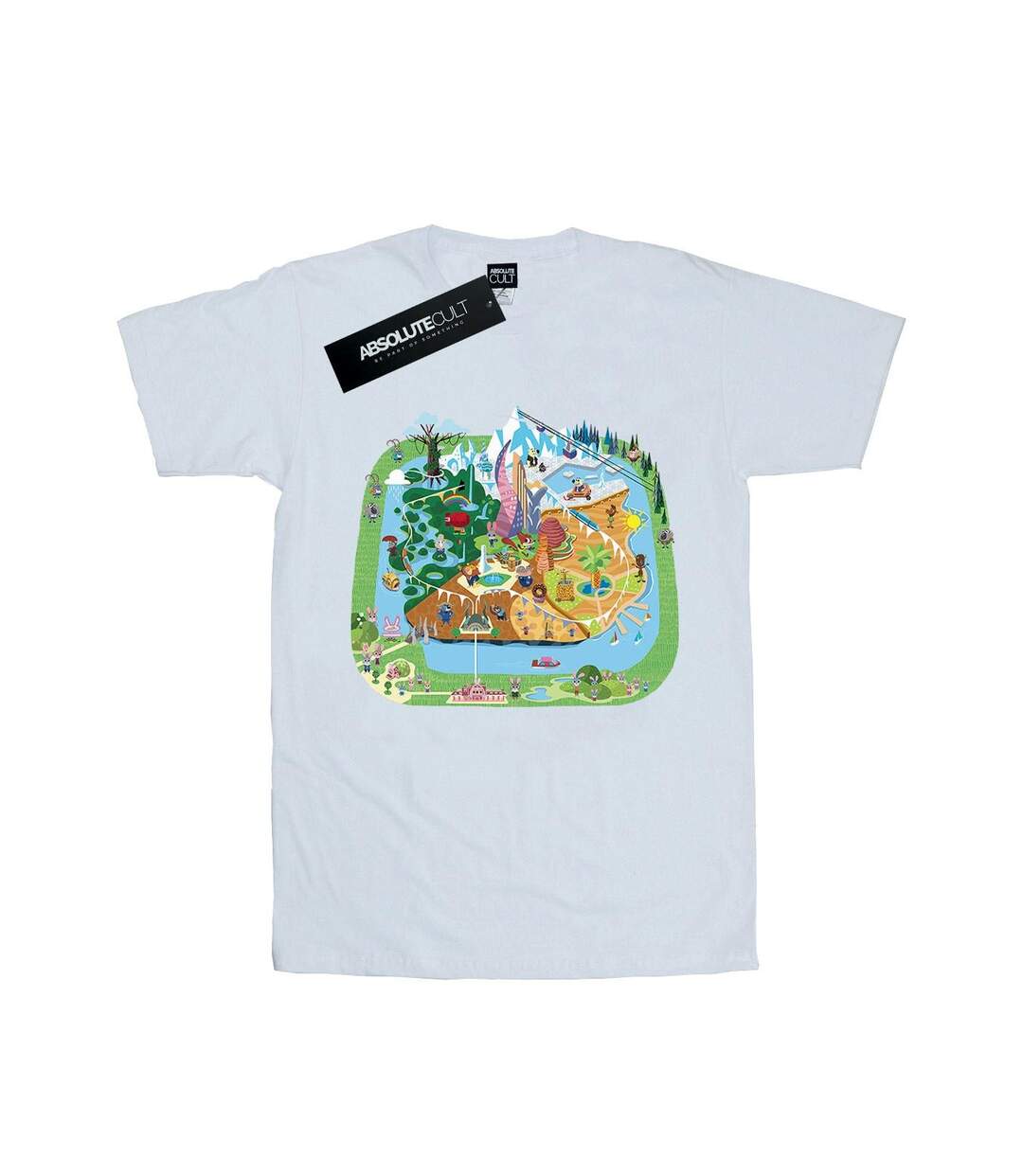 Disney Femme/Les femmes Zootropolis City Cotton Boyfriend T-Shirt (Blanc) - UTBI51778-1