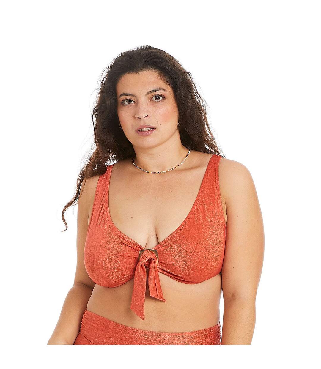 Haut de maillot de bain à armatures orange Maui-2