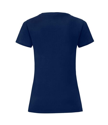 T-shirt Iconic Femme Bleu Marine Fruit Of The Loom