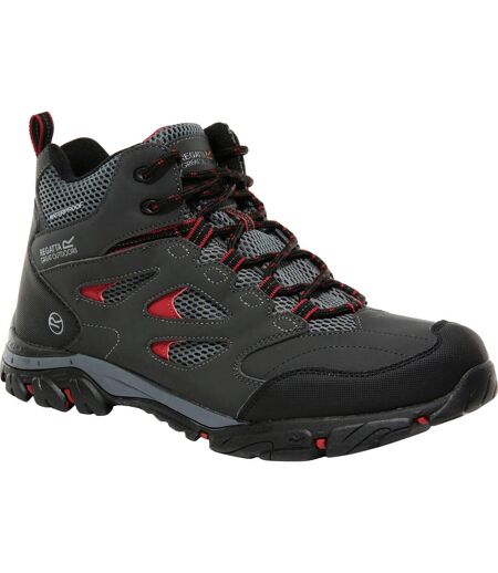Chaussures Montantes De Randonnée Holcombe Homme Gris Foncé Rouge Regatta