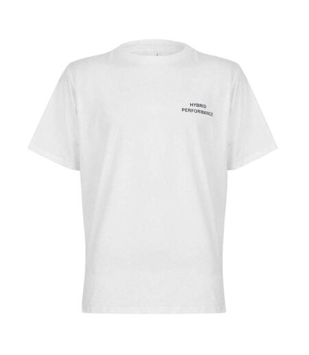 T-shirt Manches Courtes Homme Blanc Hybrid Performance