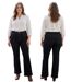 Jean Femme évasé noir - Taille Haute - Confort et Style - Grande Taille-2