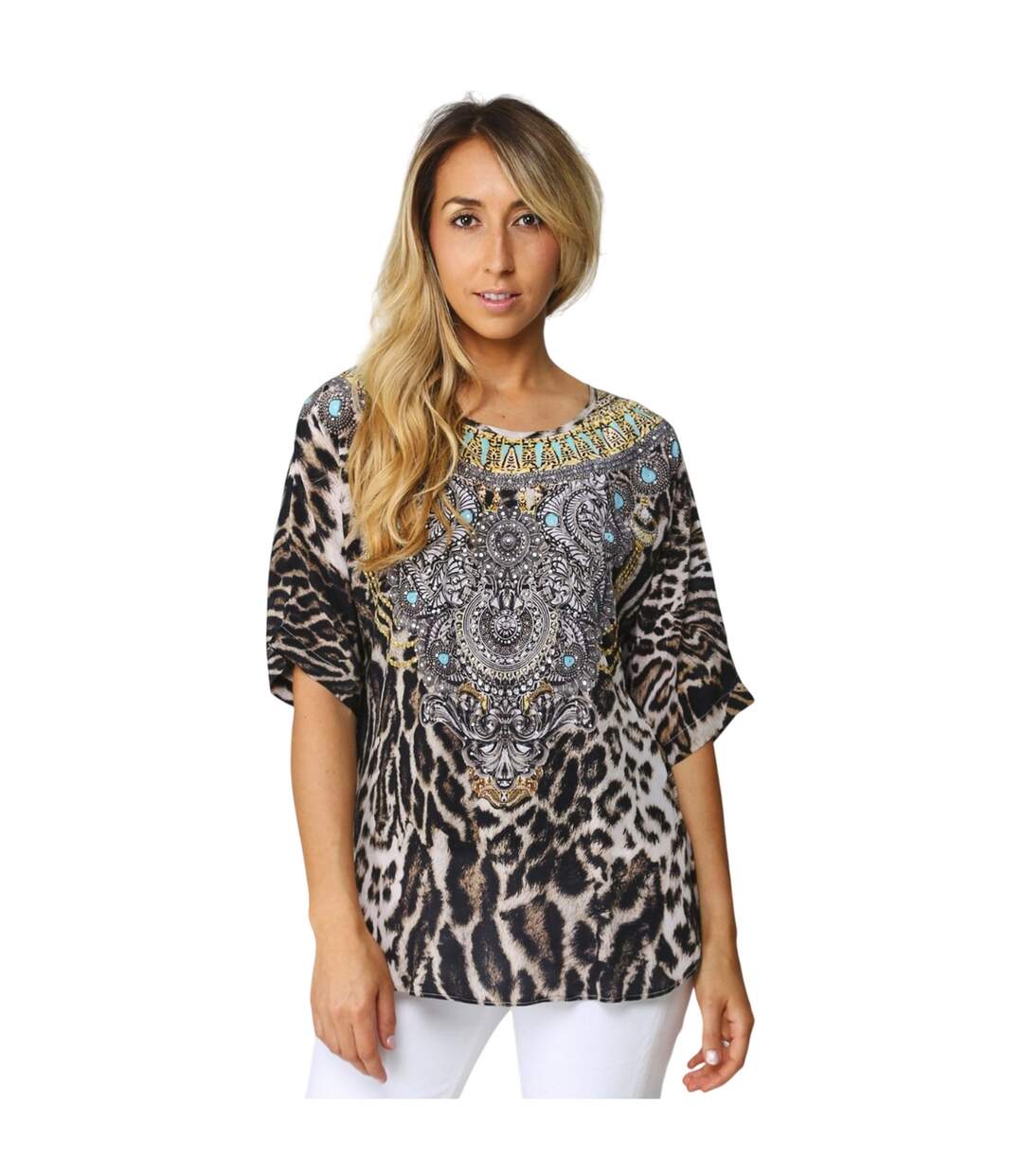 Haut Siberia Fish Femme Beige Noir Inoa-1