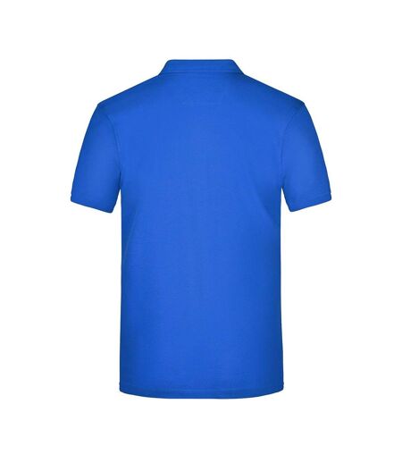 Polo Motif/style Uni Homme Bleu Roi Blanc James And Nicholson
