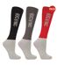 Pack Of 3  Unisex Adult Contrast Socks  Red Black HYCONIC-1