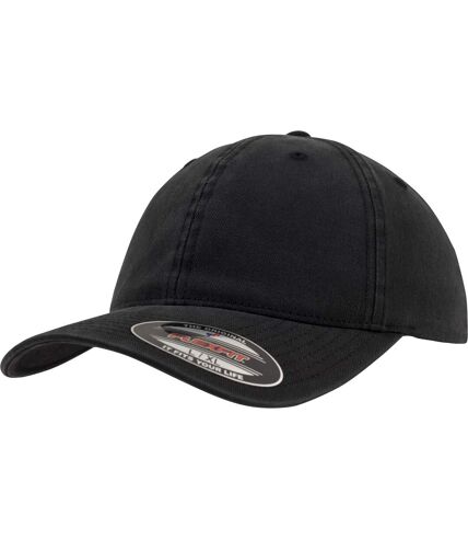 Flexfit Garment Washed Cotton Dad Baseball Cap (Pack of 2) (Black)