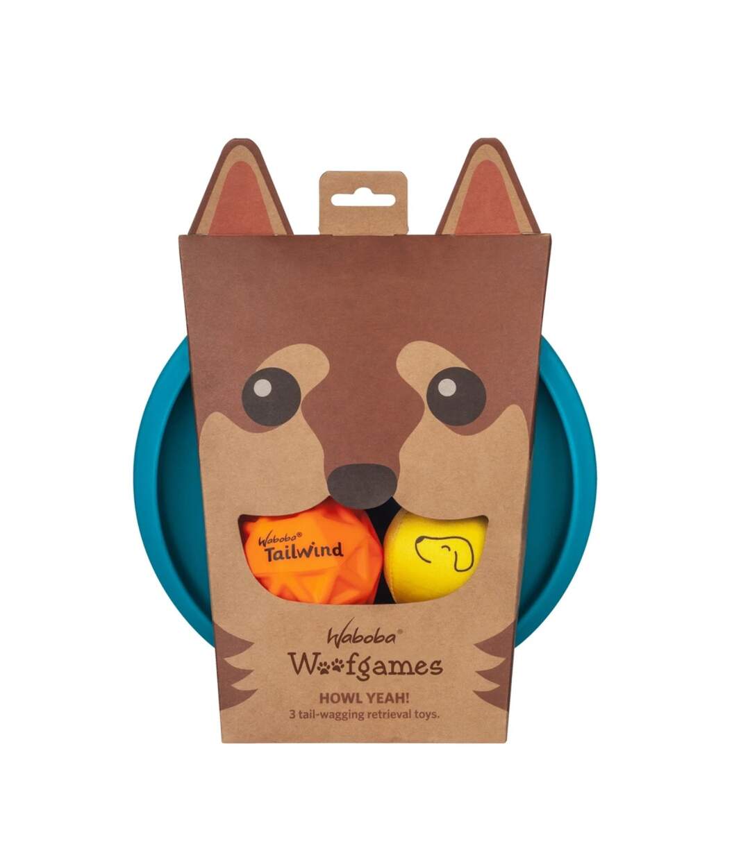 Woofpack dog ball set one size brown Waboba-1