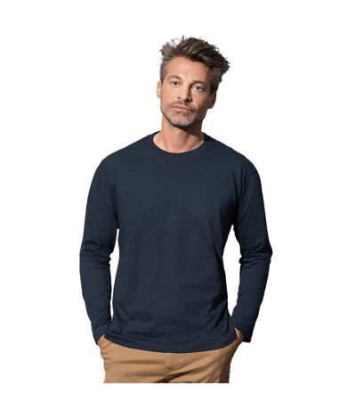 T-shirt À Manches Longues Classique Homme Bleu Nuit Stedman