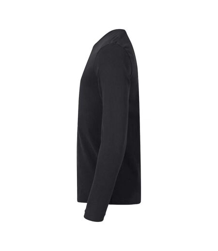Mens Premium Long-sleeved T-shirt Black Clique