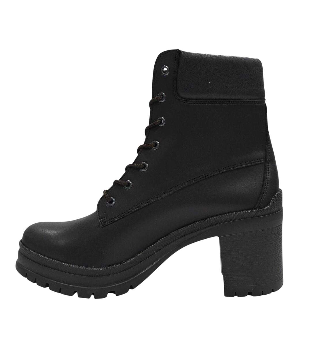 Womens/ladies Fada Leather High Heel Ankle Boots Dark Brown Jack Wills-3