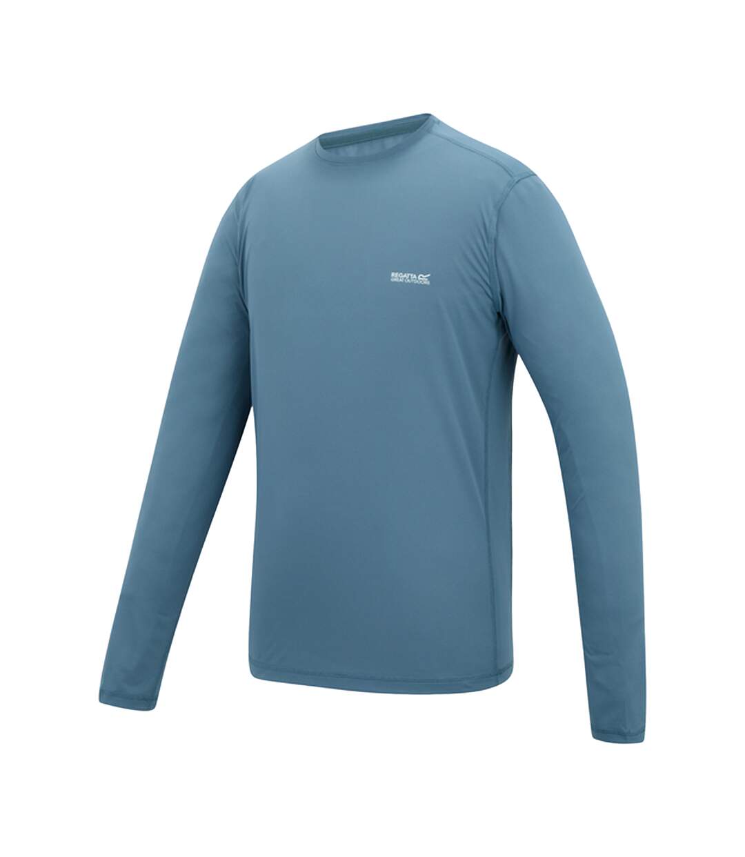 Mens Mindo Logo Long-sleeved T-shirt China Blue Regatta-4