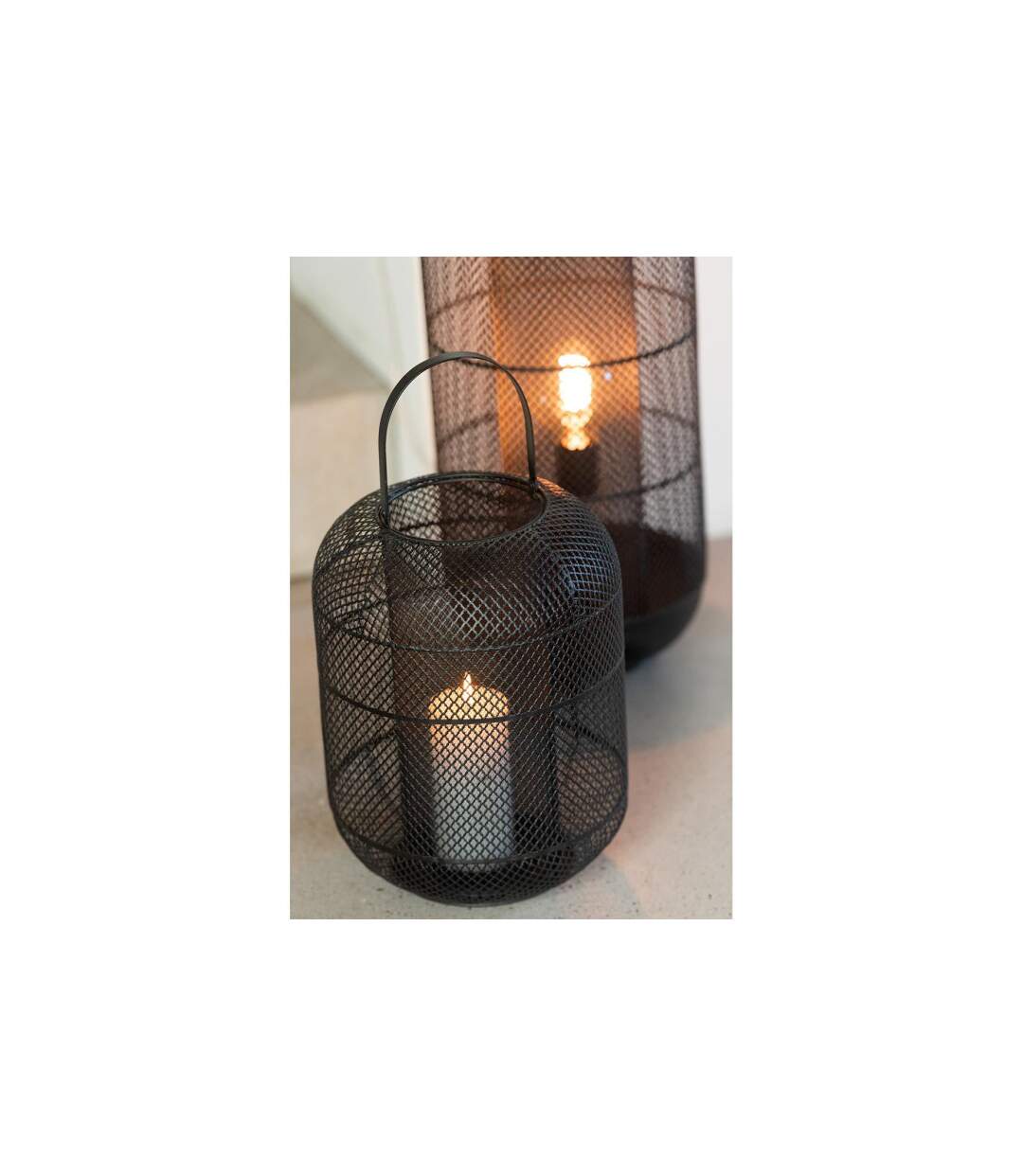 Lanterne Déco en Métal Donny 51cm Noir-5